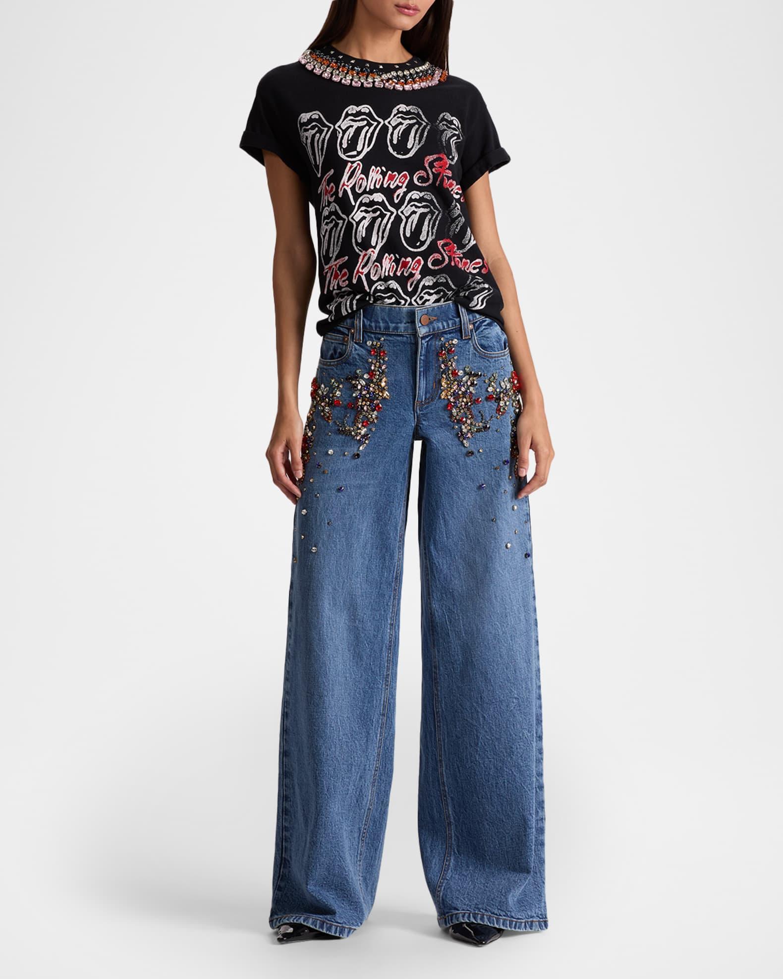Amazing Embellished Low-Rise Baggy Jeans Product Image