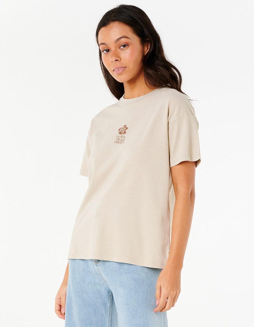 RIP CURL Cala Nights Womens Relaxed Tee - NATURAL Product Image