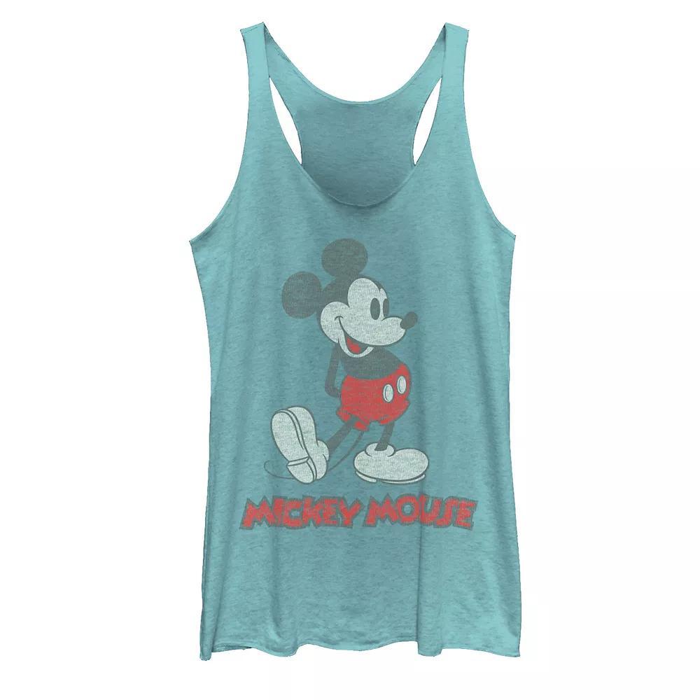 Disney's Mickey Mouse Juniors' Vintage Graphic Tank Top, Girl's, Size: Medium, Tahiti Blue Product Image