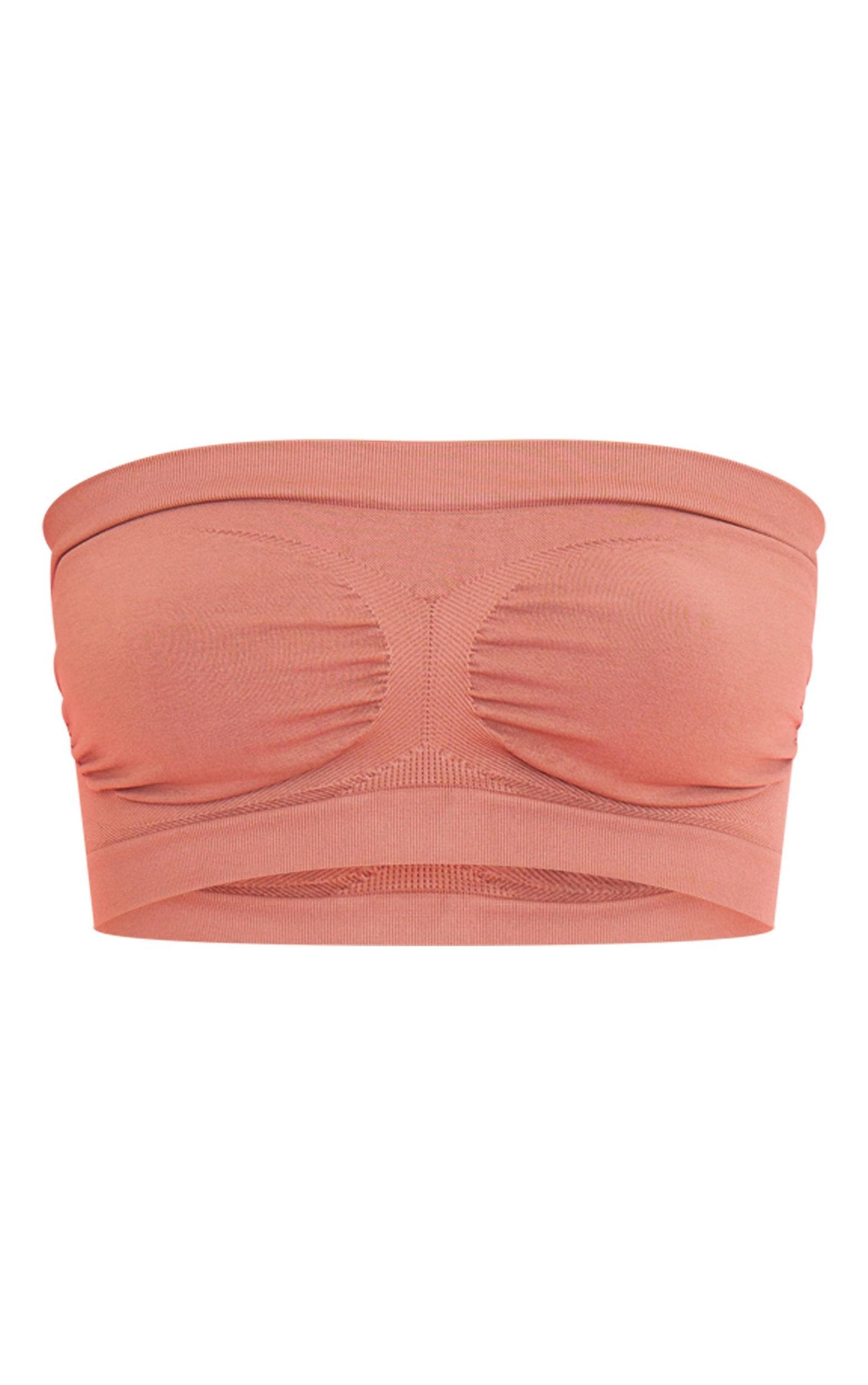 Brown Bandeau Seamless Bra Product Image