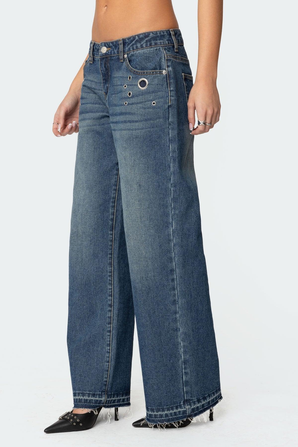 Davis Grommet Low Rise Jeans Product Image