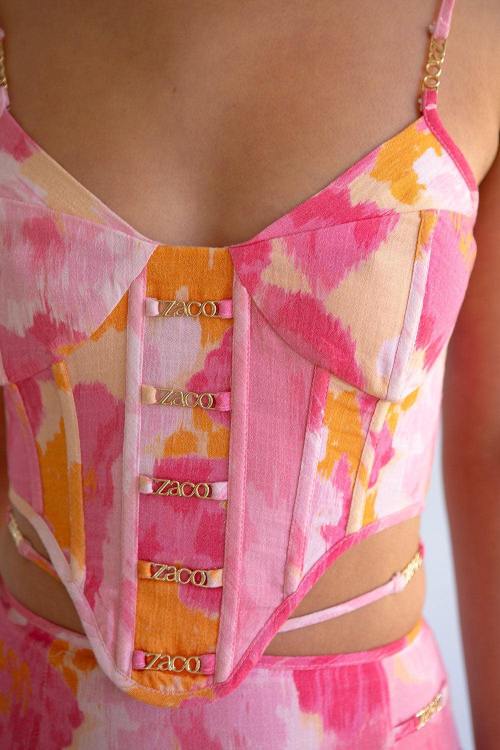 Serralina Midi Skirt - Pink Gerbera Product Image