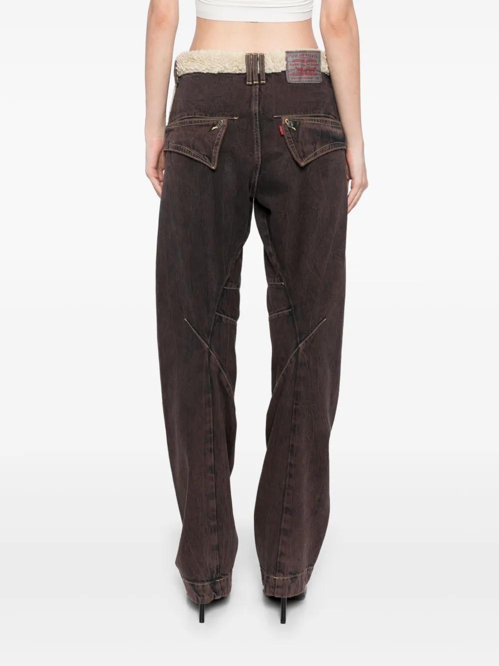 patchwork-design jeans Product Image