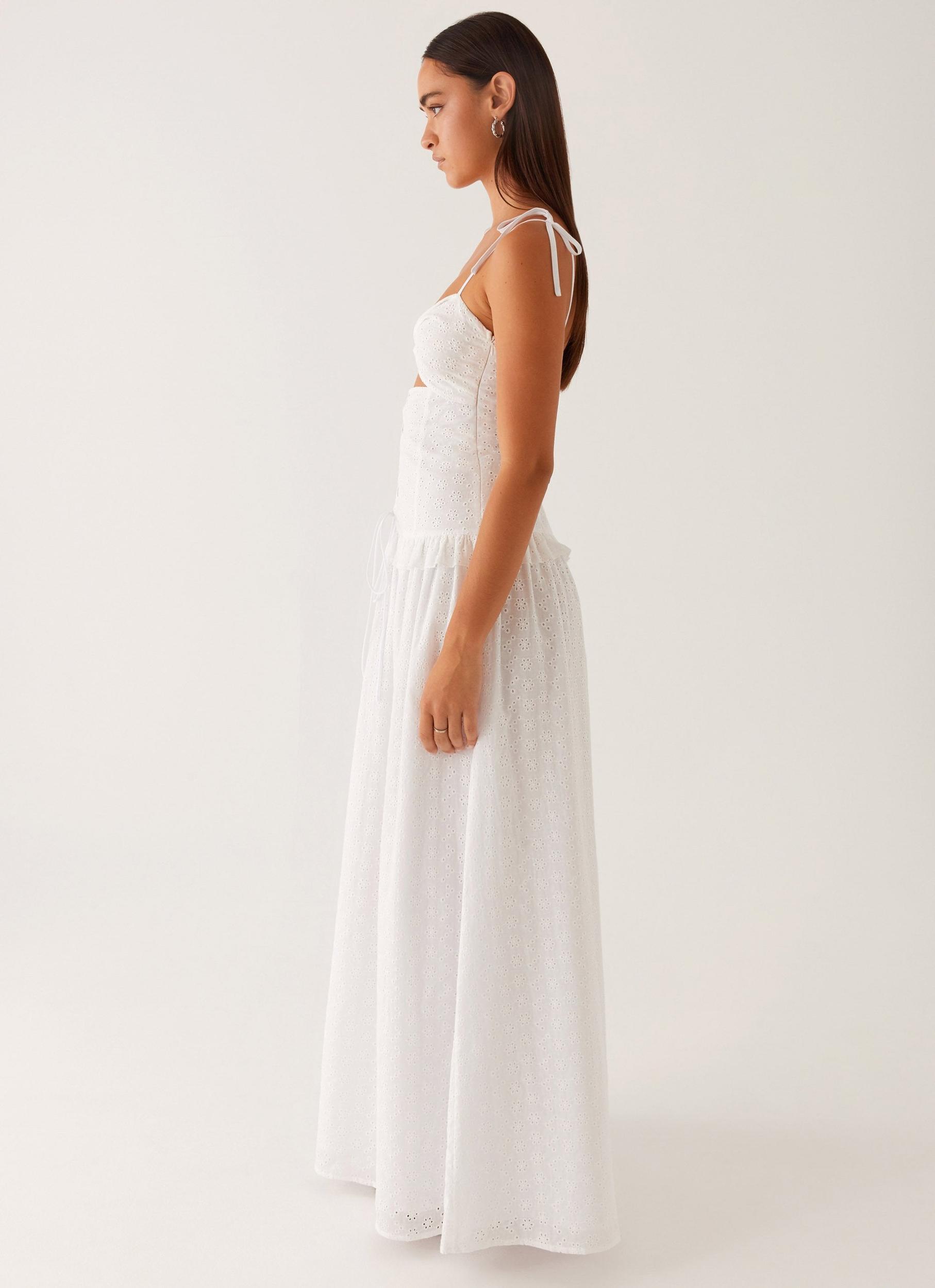 Reveria Twist Maxi Dress - Ivory Product Image