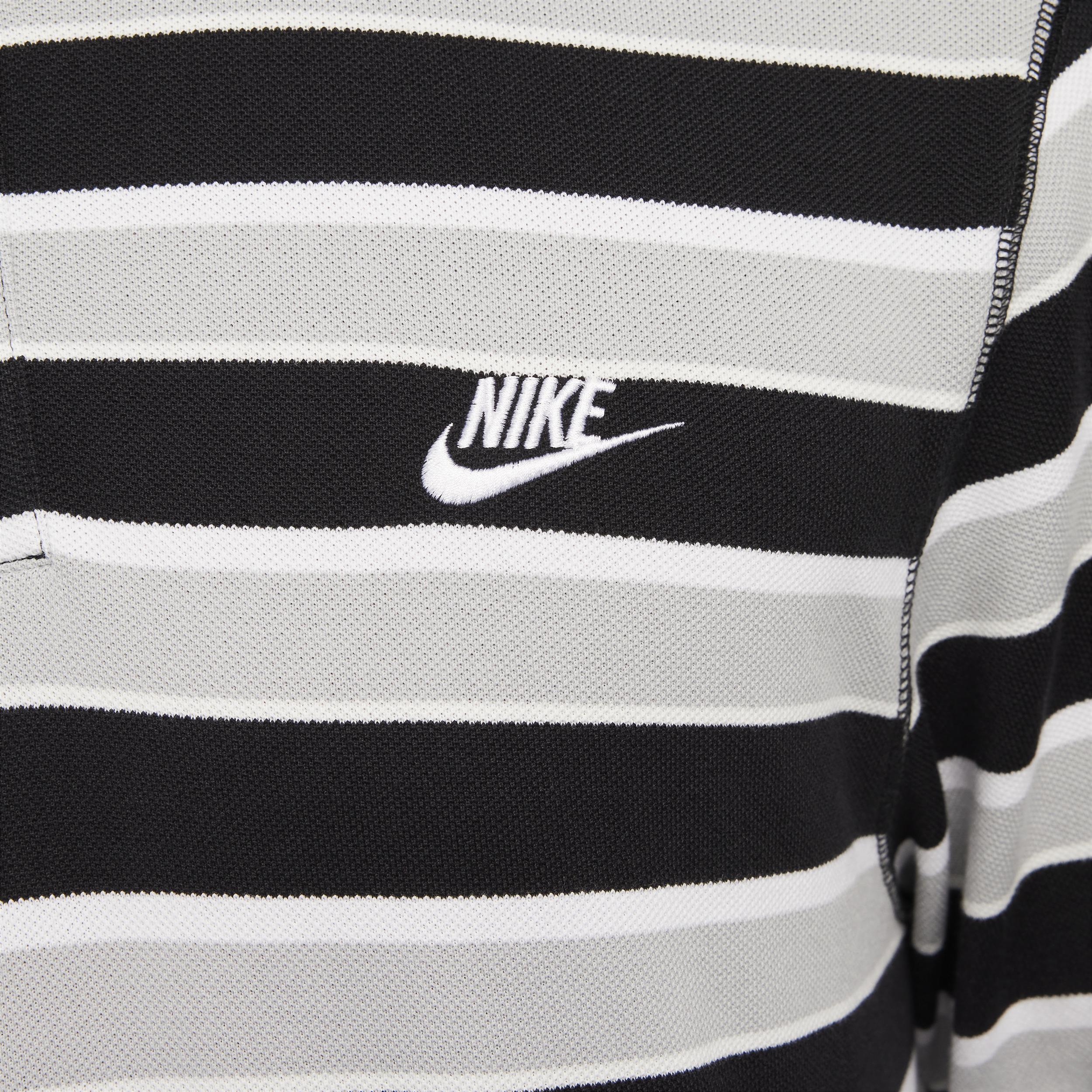 Nike Men's Club Long-Sleeve Striped Polo Product Image