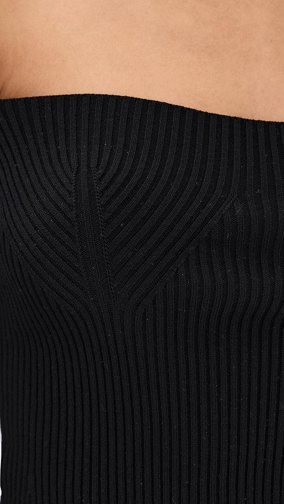 A.W.A.K.E. MODE Knit Top With Square Decollete & Doughnut Sleeves | Shopbop Product Image