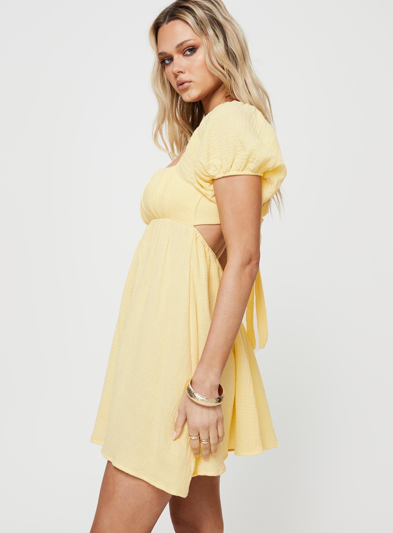 Lets Dance Mini Dress Yellow Product Image