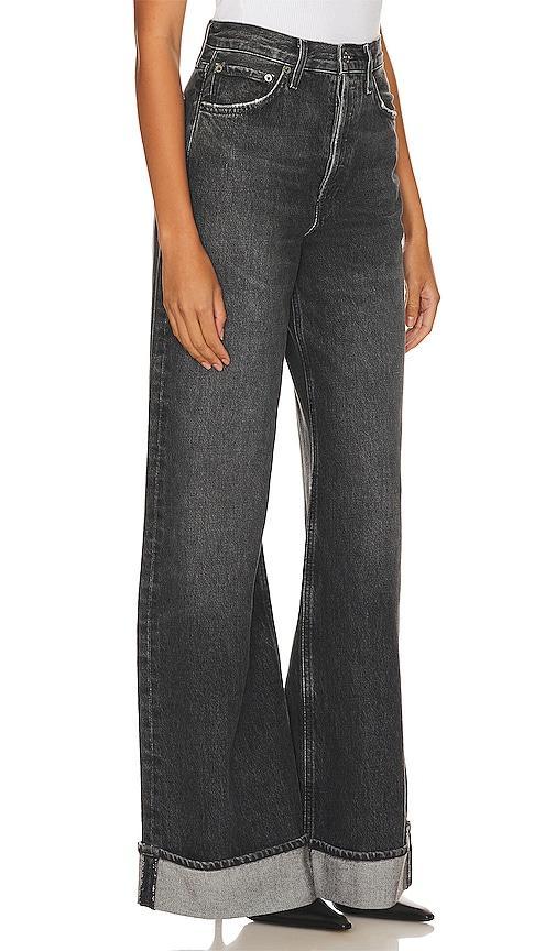 AGOLDE Dame High Rise Wide Leg in Black. Size 25, 26, 27, 28, 29, 31, 32, 33, 34. Product Image