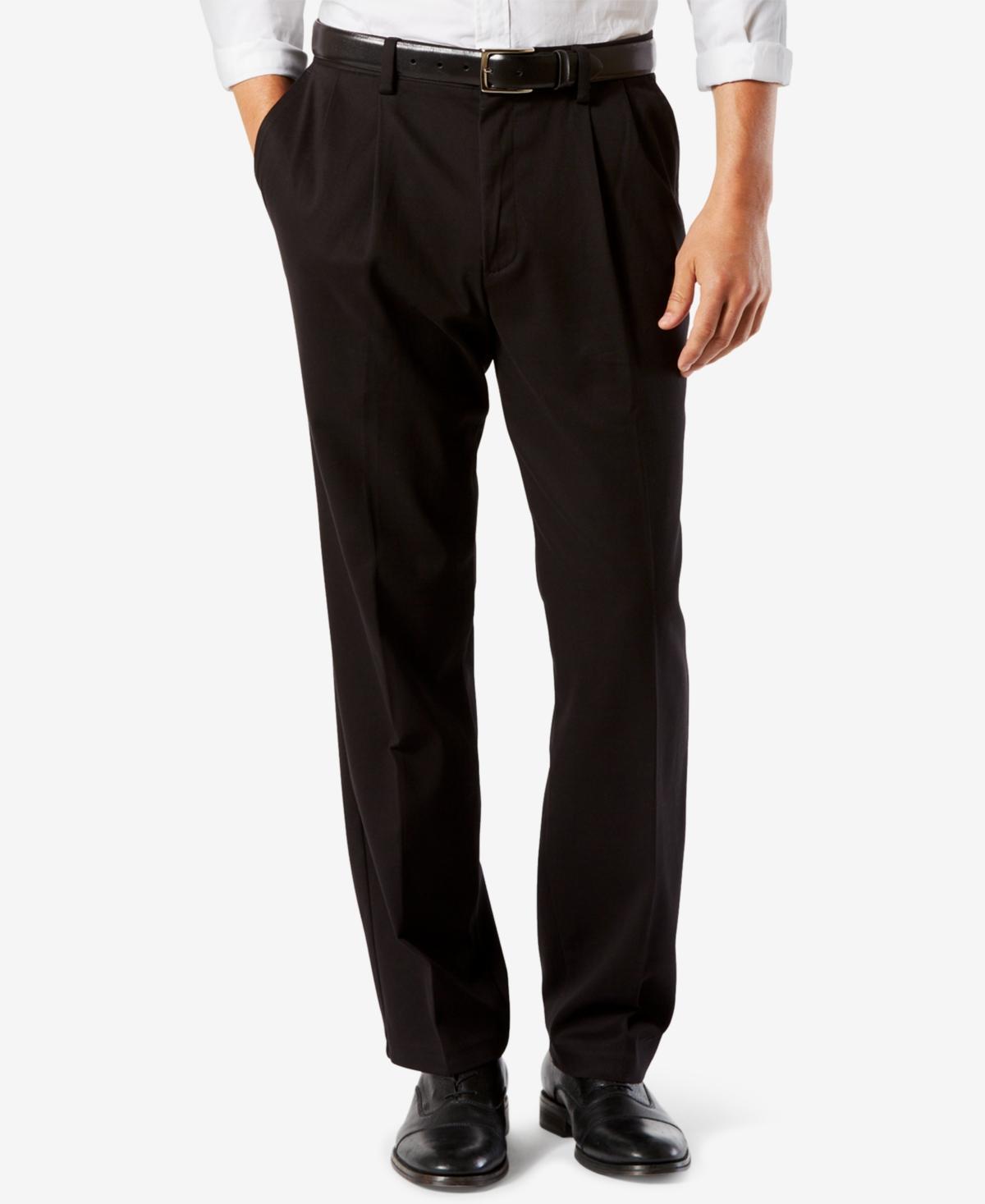 Big & Tall Dockers® Stretch Easy Khaki Classic-Fit Flat-Front Pants, Men's, Size: 48X30, Black Product Image