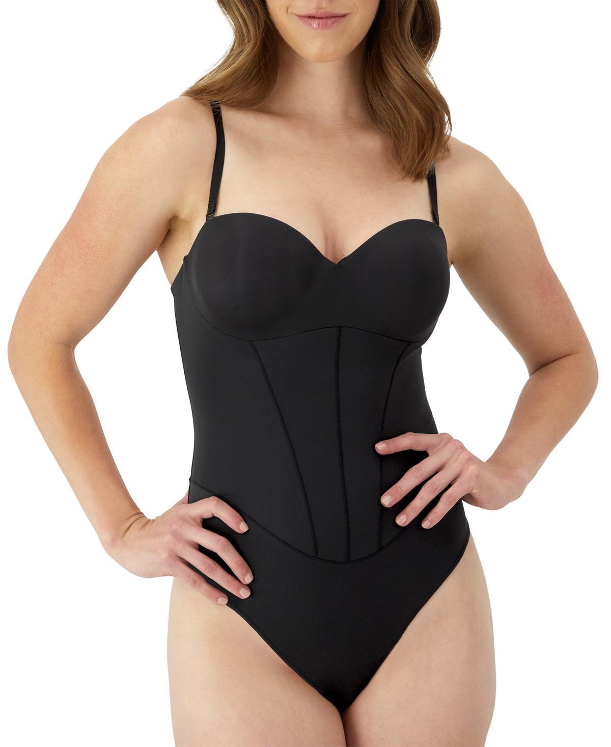 Maidenform Firm Control Shapewear Tummy Shaping Multiway Thong Bodysuit DMS131, Women's, Size: Large, Just Brown Product Image