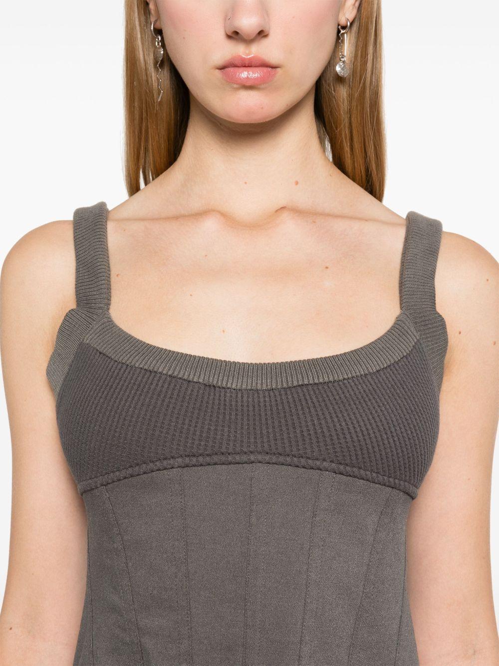 waffle-knit corset mini dress Product Image