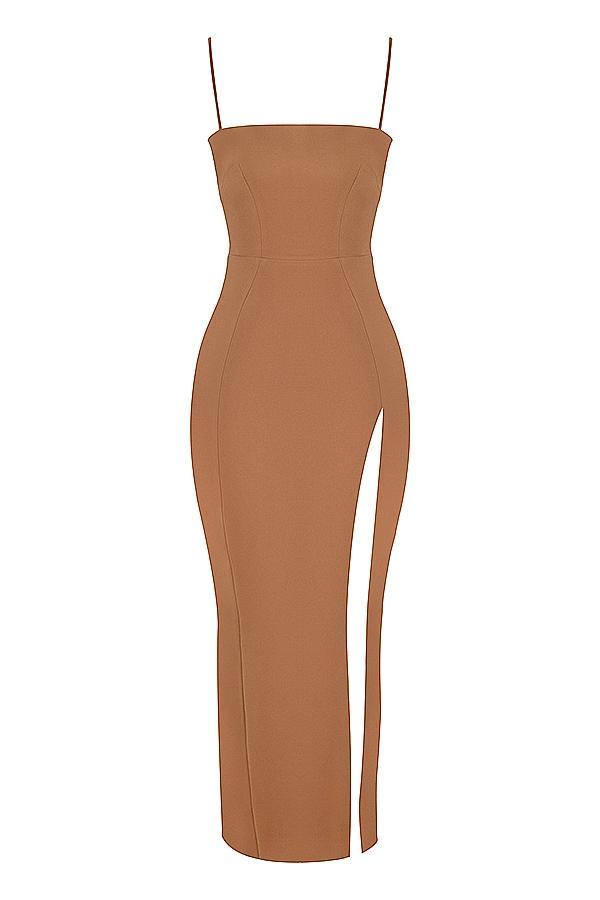 Jaida  toast corset maxi dress - sale Product Image