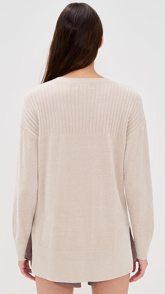 Barefoot Dreams Cozy Chick Ultralight Crewneck Sweater with High Slits | Shopbop Product Image