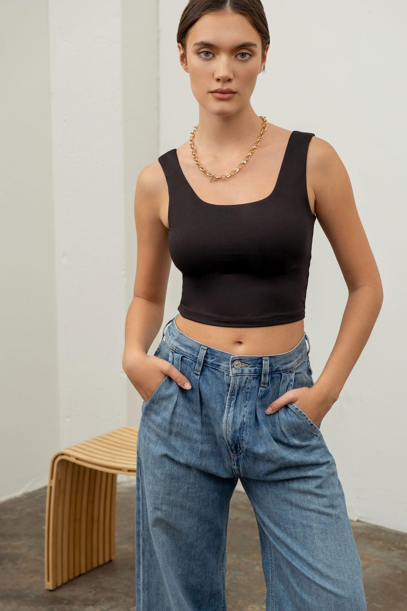 Square Up Cropped Tank - Multiple colors Product Image