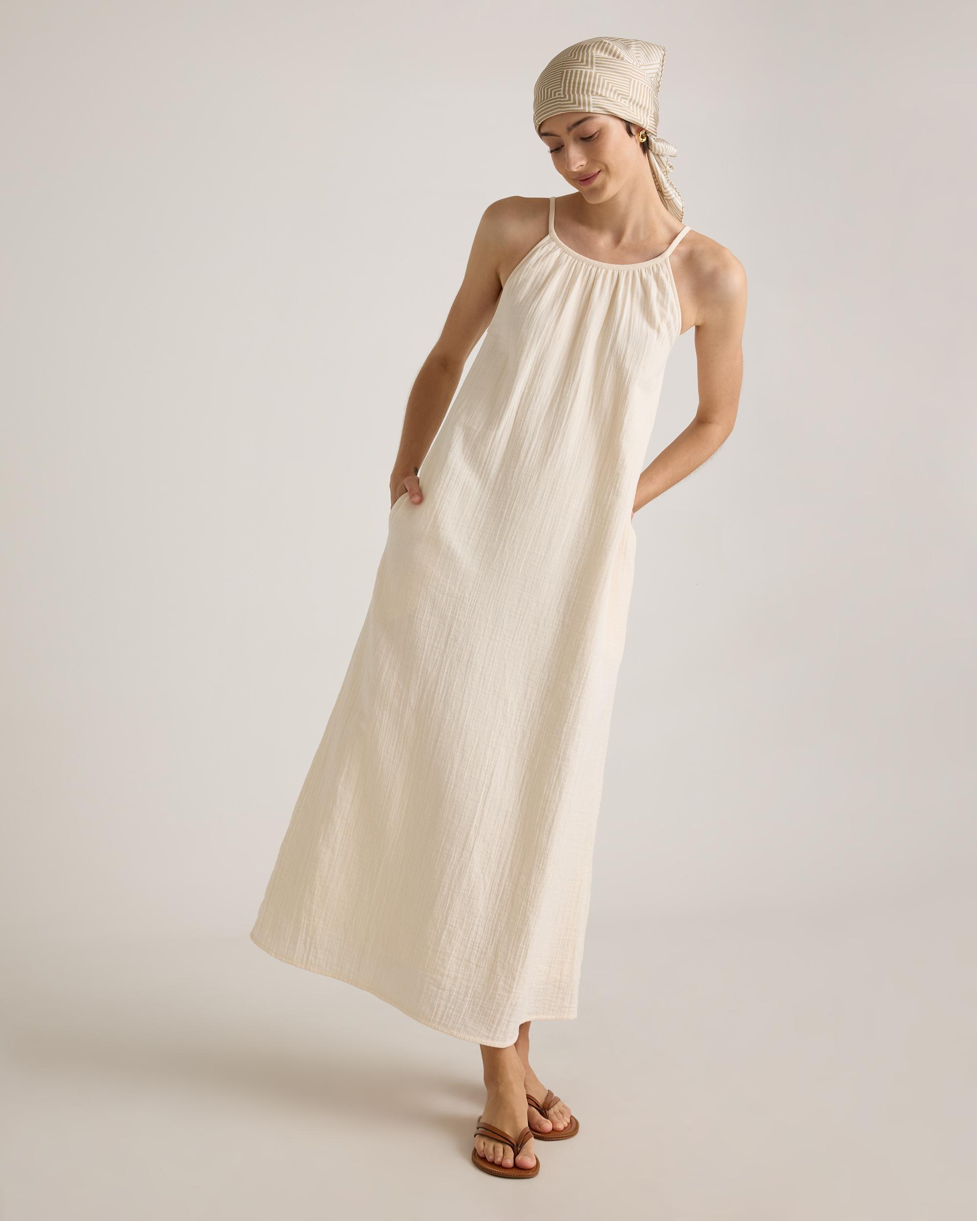 Quince | Women's Gauze Sleeveless Maxi Dress Size XS, Organic Cotton Product Image