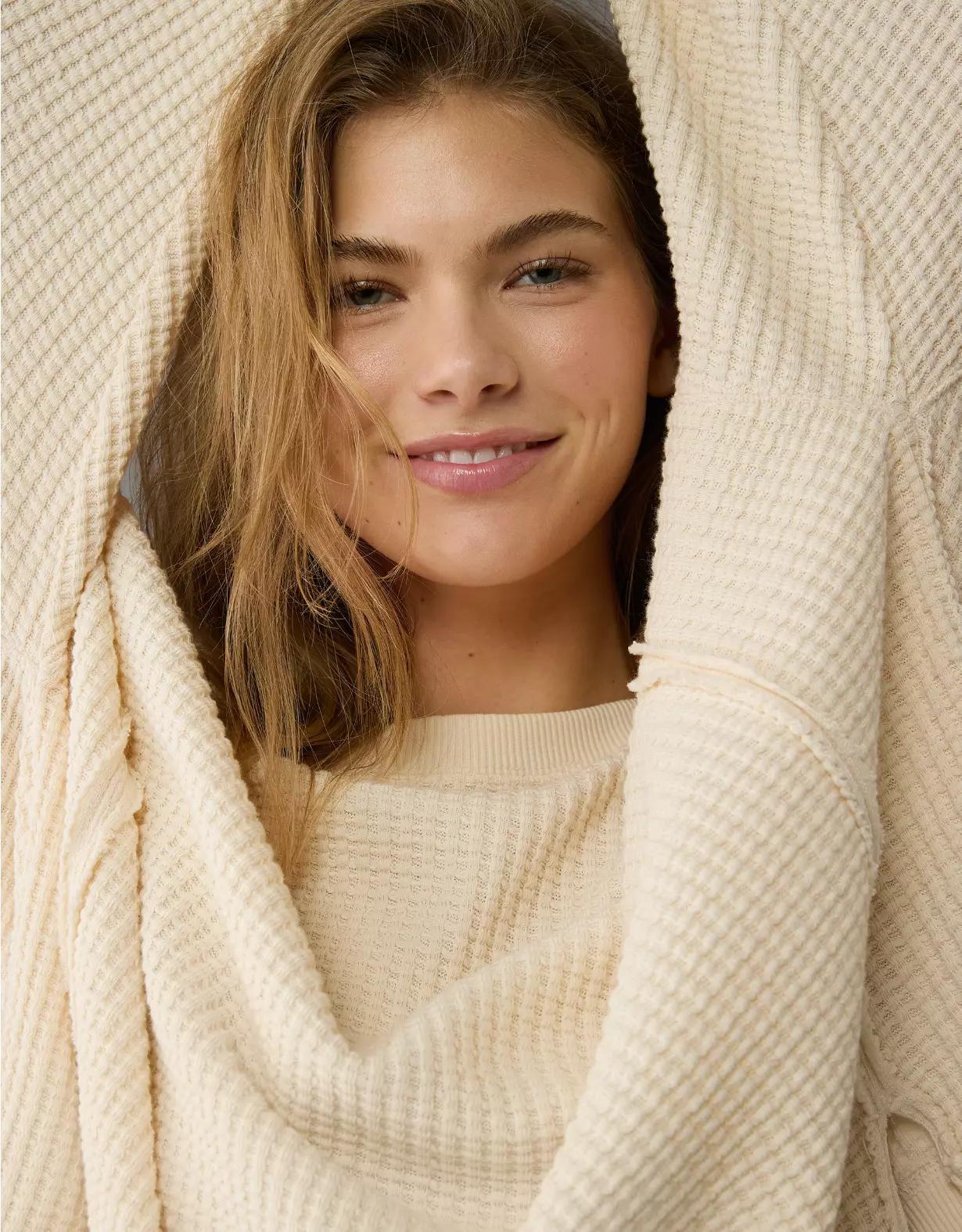 AE Big Hug Waffle Sweatshirt Product Image