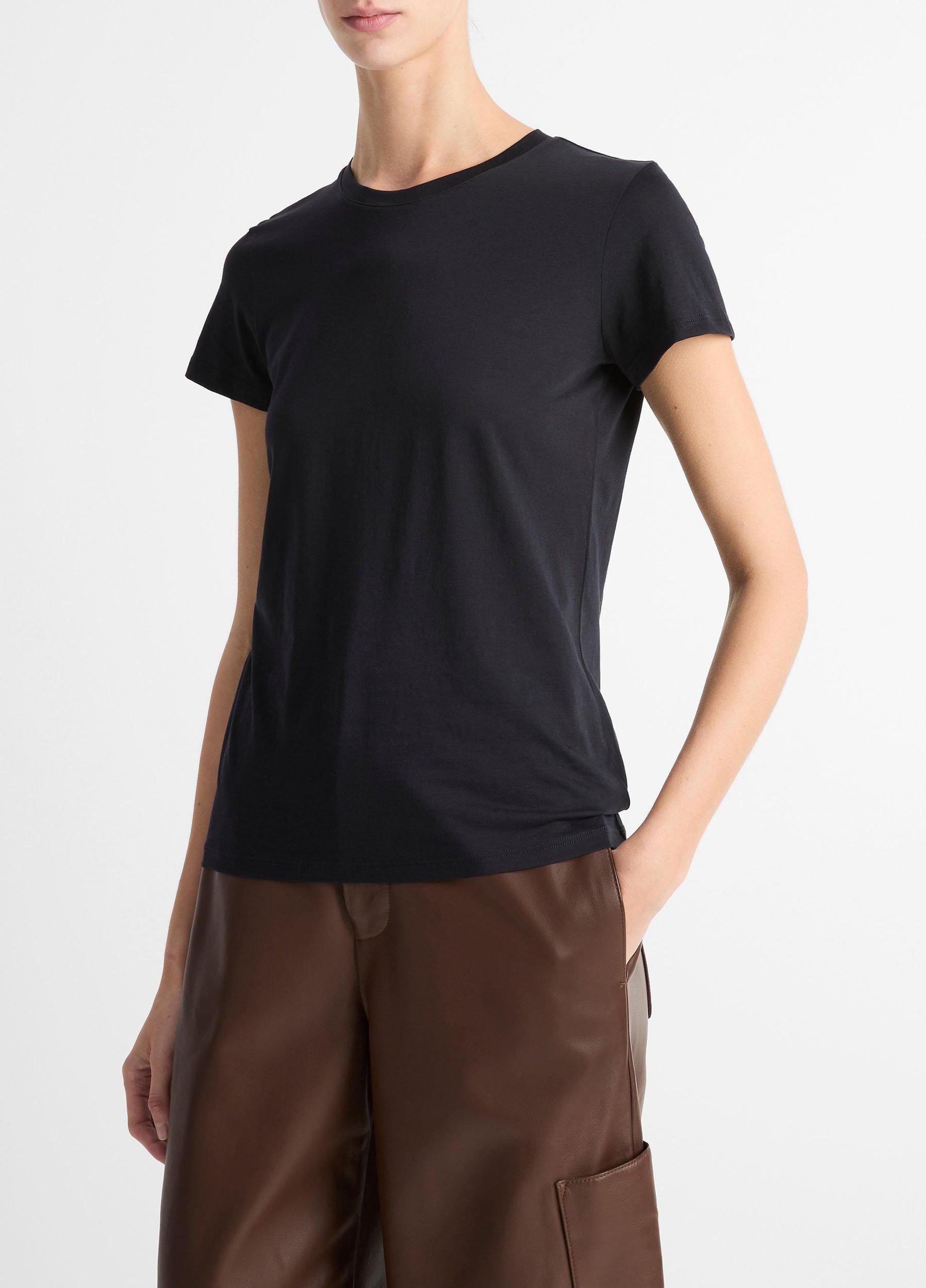 Womens Essential Pima Cotton Crew Neck T-Shirt Vince Product Image