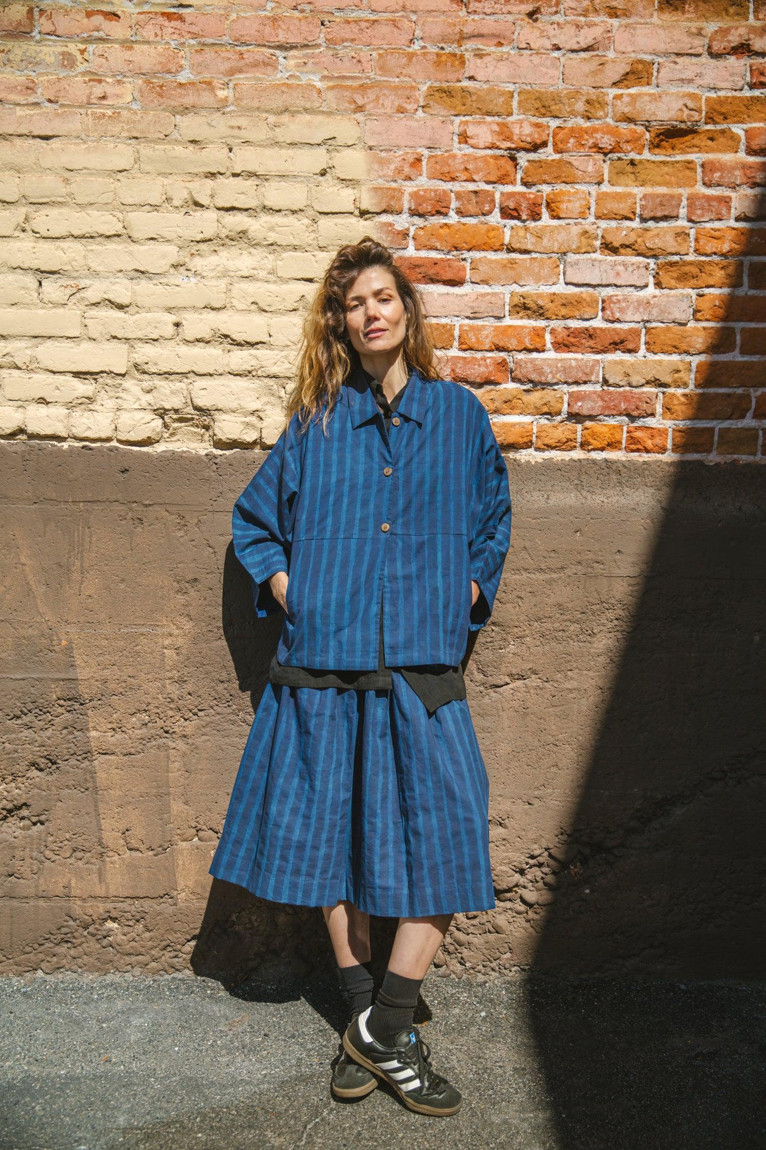 Vintage Navy Blue Skirt Product Image