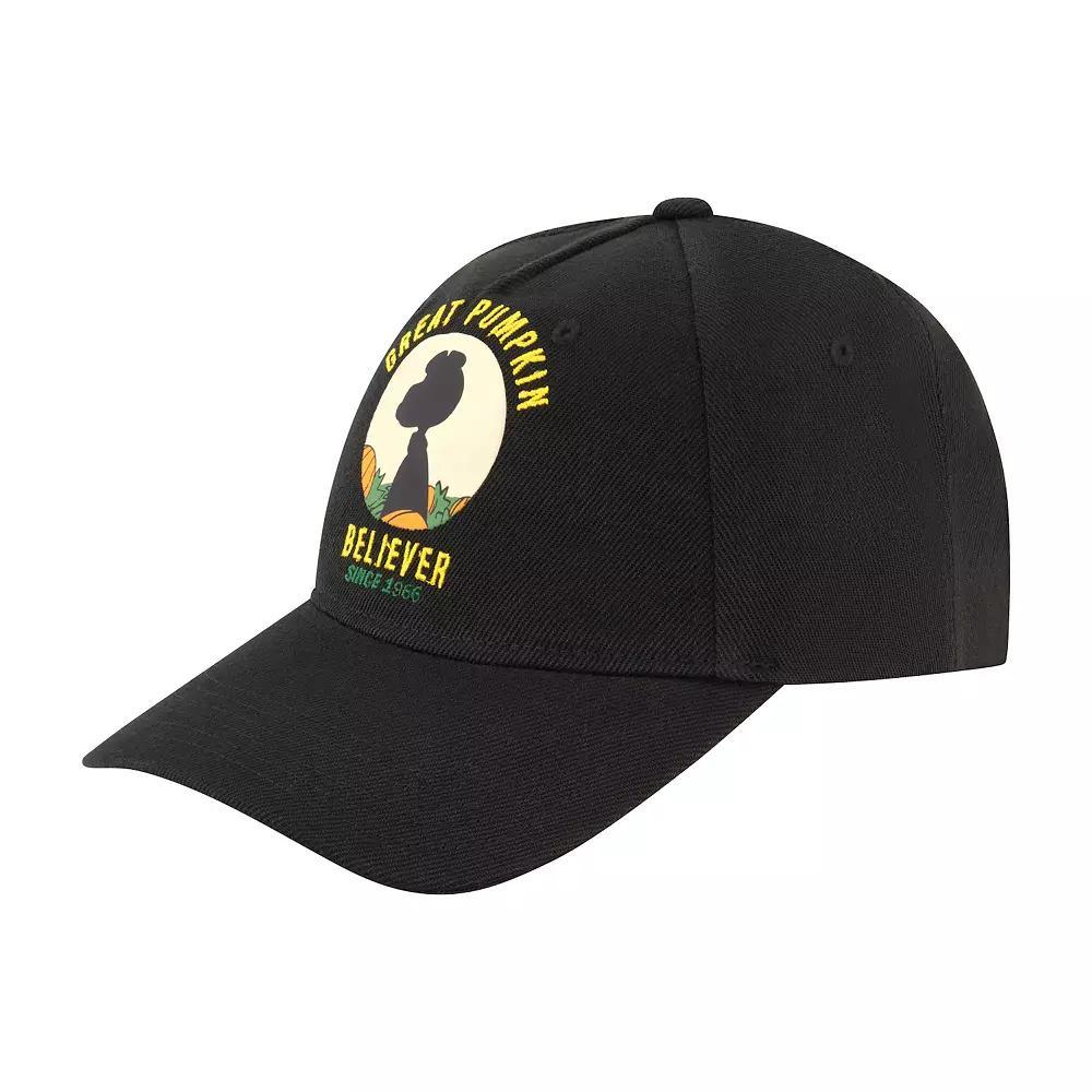 Men's Peanuts Snoopy Great Pumpkin Believer Baseball Cap, Black Product Image