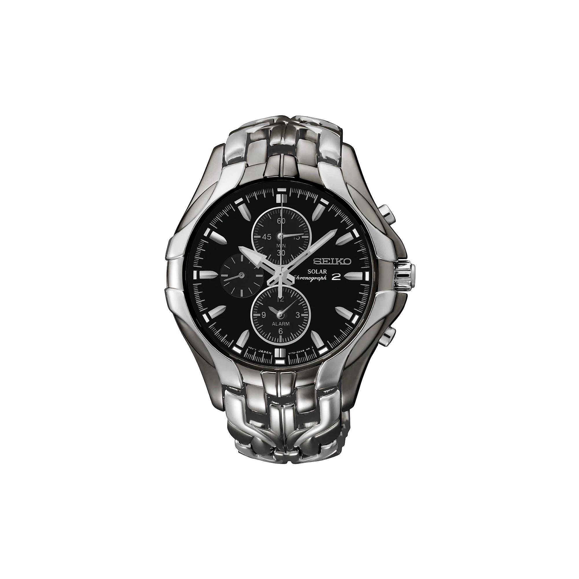 Seiko Mens Two Tone Stainless Steel Solar Chronograph Watch - SSC139 Product Image
