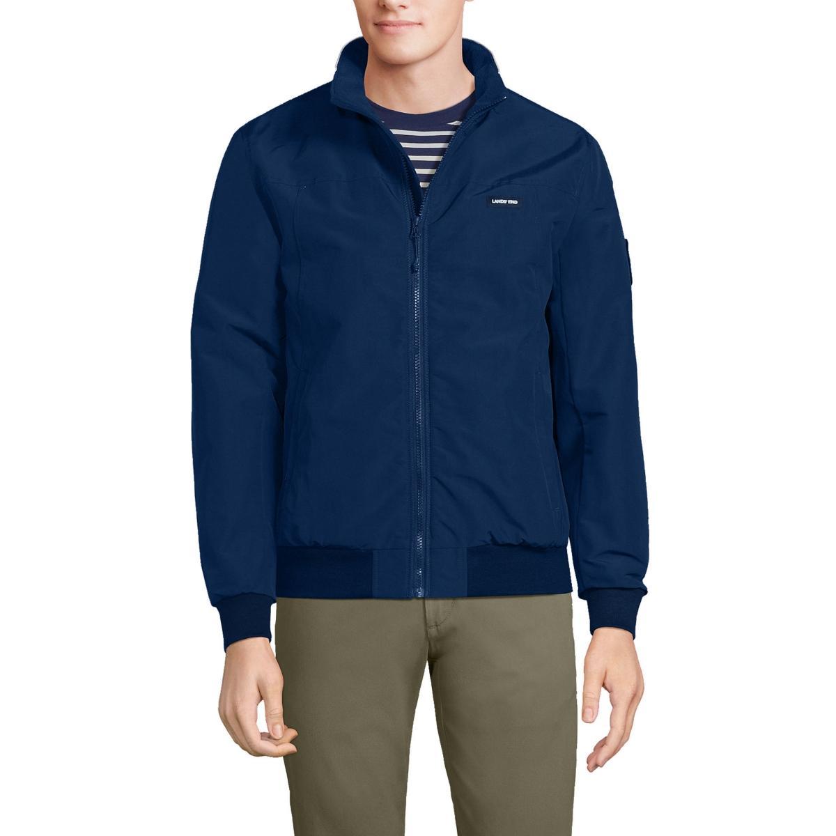Men's Lands' End Classic Squall Bomber Jacket, Size: Small, Deep  Blue Product Image