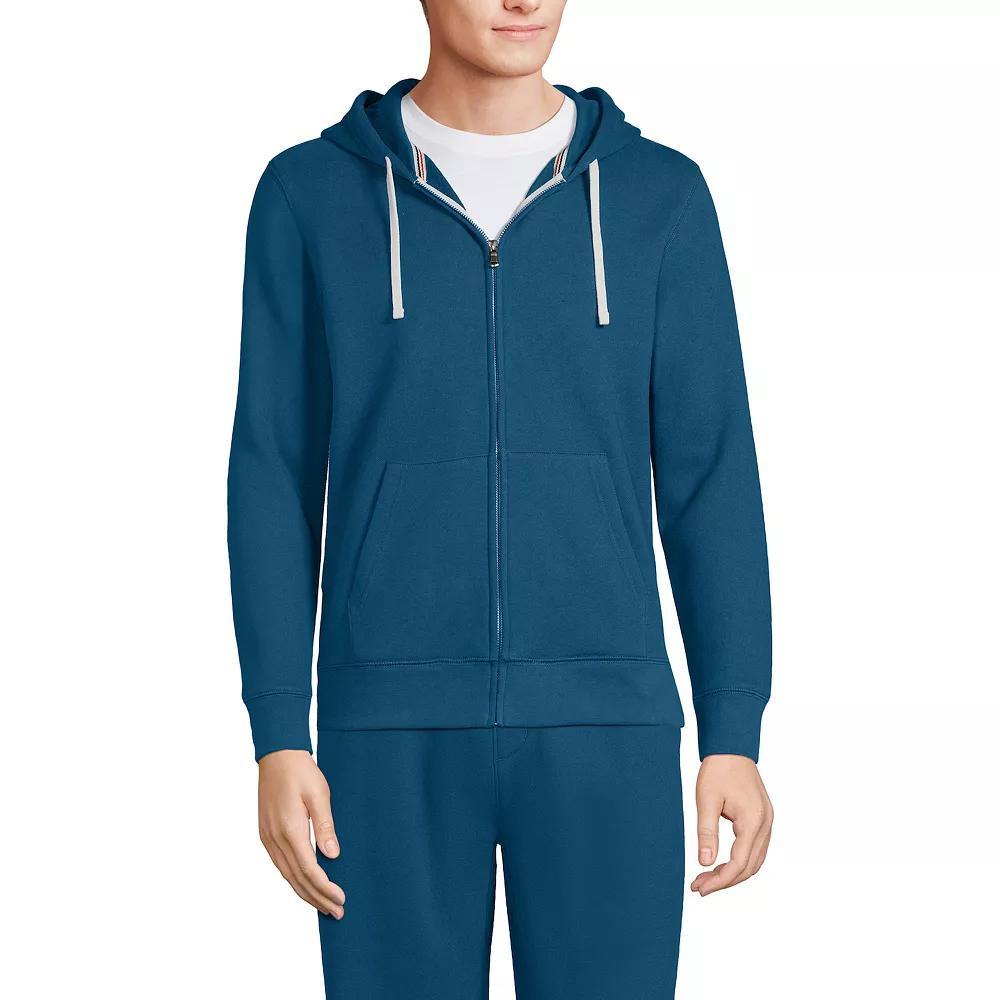 Lands' End Tall Serious Sweats Long Sleeve Full-Zip Hoodie, Men's, Size: XXL Tall, Dark Grey Heather Product Image