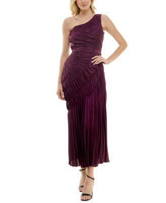 Women's Taylor Dress One Shoulder Ruched Gown, Girl's, Size: 16, Medium Purple Product Image