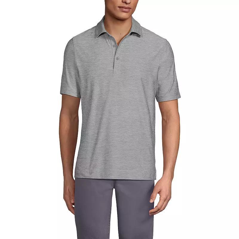 Men's Lands' End Short Sleeve Soft Performance Hybrid Polo Shirt, Size: XXL, Orange Space Dye Product Image