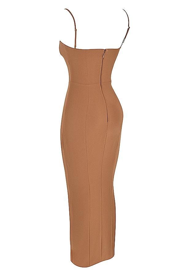 Jaida  toast corset maxi dress - sale Product Image