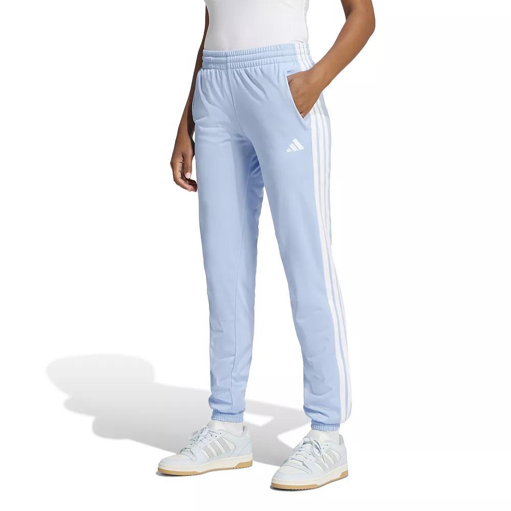 Women's adidas Tricot 3-Stripes Track Pants, Size: Small, Blue White Product Image