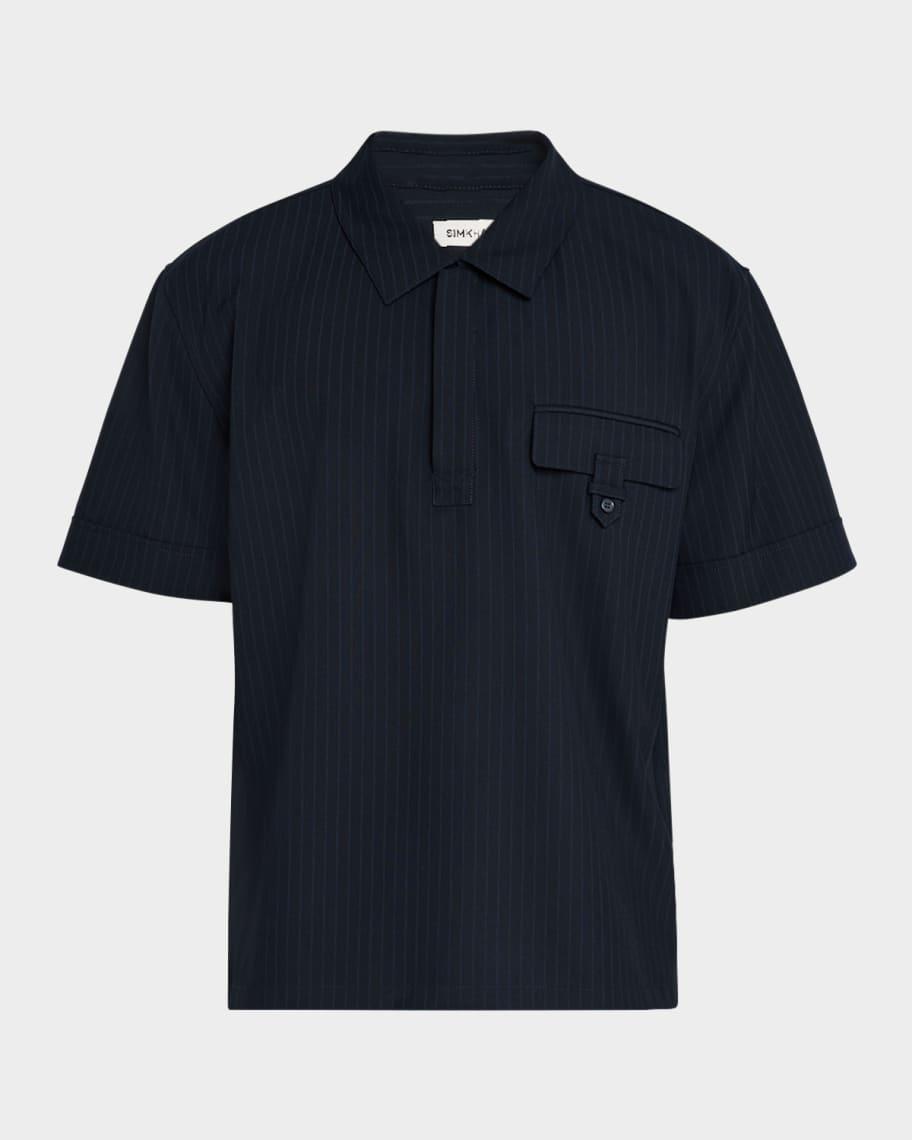 Mens Ranaldo Pinstripe Popover Shirt Product Image