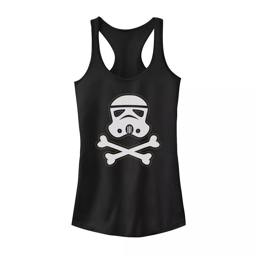 Juniors' Star Wars Stormtrooper Skull And Crossbones Tank Top, Girl's, Size: XXL, Black Product Image