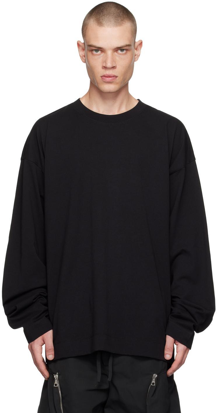 DRIES VAN NOTEN Oversized Longsleeve T-shirt In Black Product Image