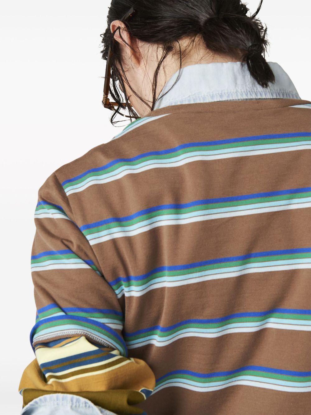 logo-patch striped T-shirt Product Image