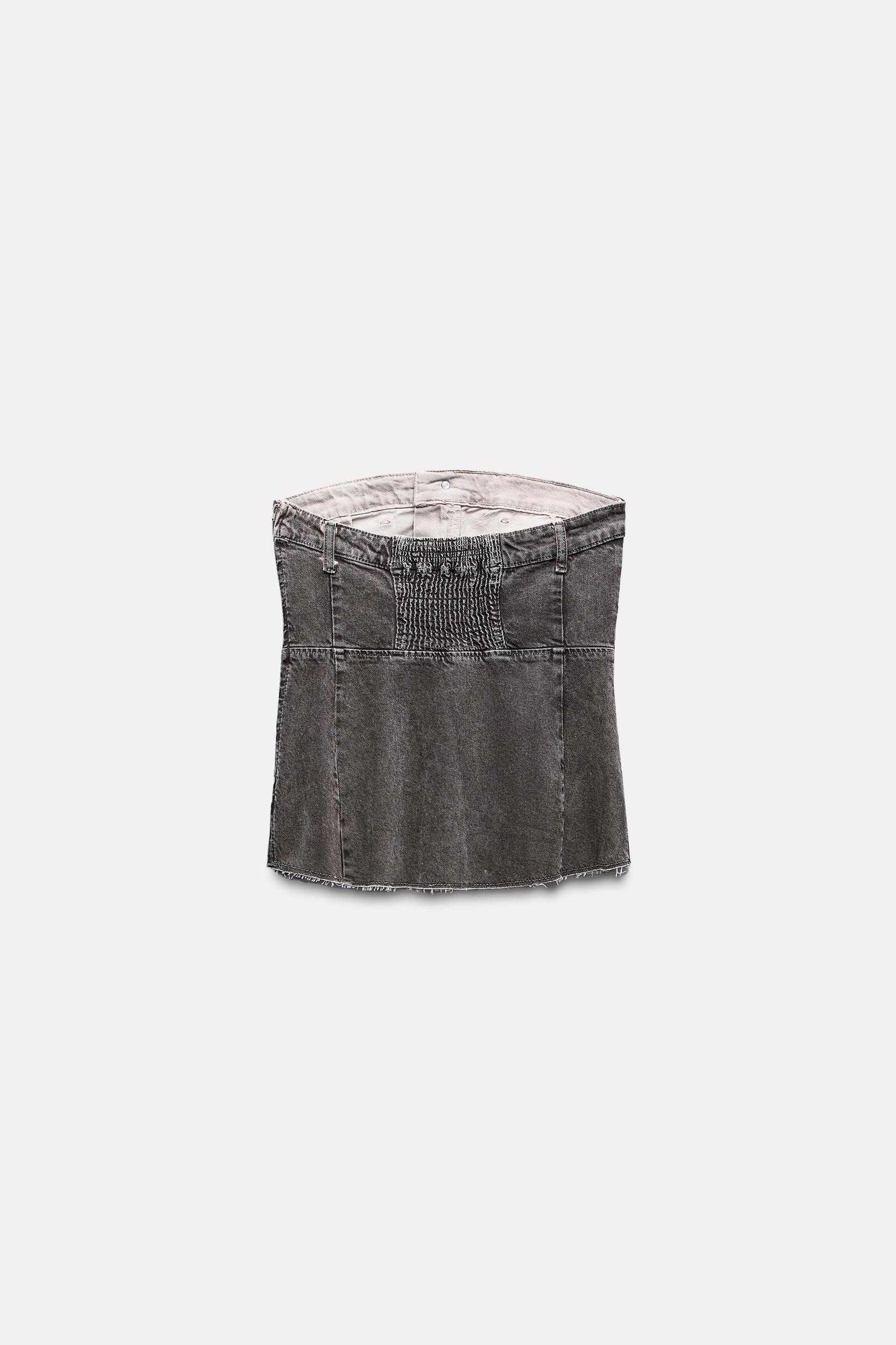 DENIM TRF CORSET TOP Product Image
