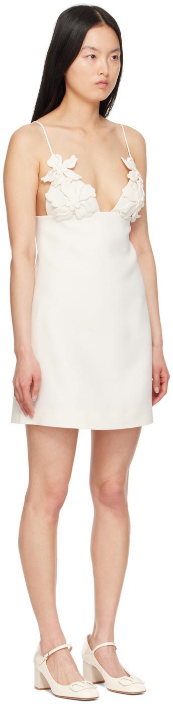 VALENTINO Off-white Embroidered Minidress In A03 Avorio Product Image