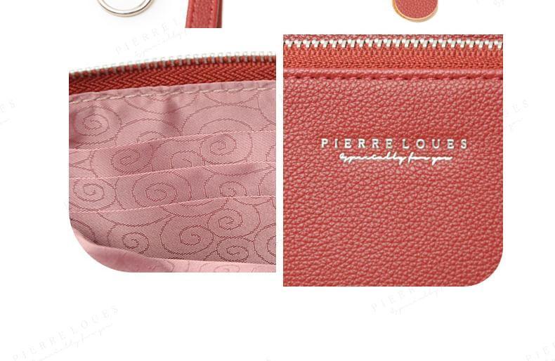 Plain Faux Leather Long Wallet Product Image