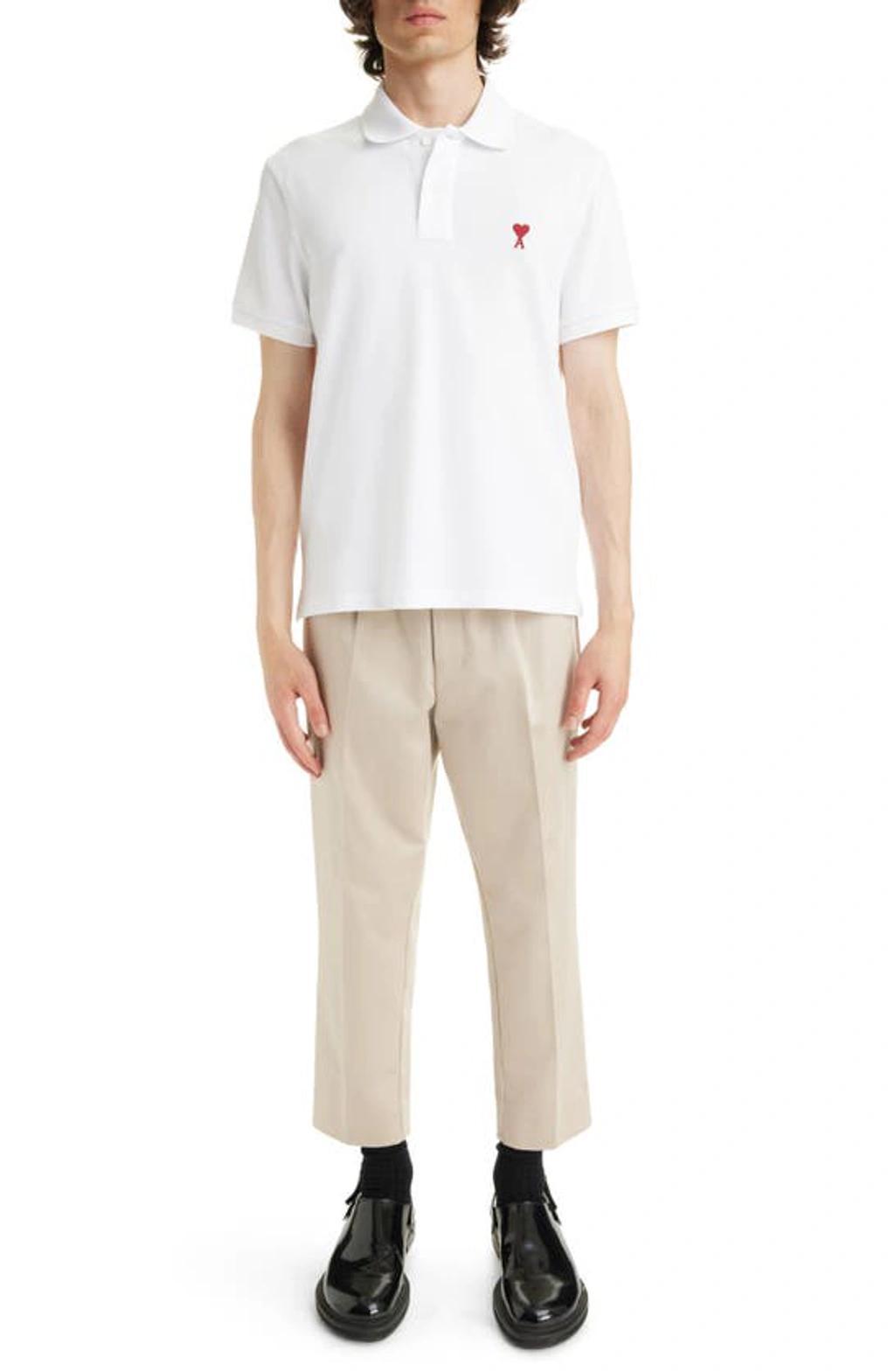 White Cotton Ami de Coeur Polo Product Image
