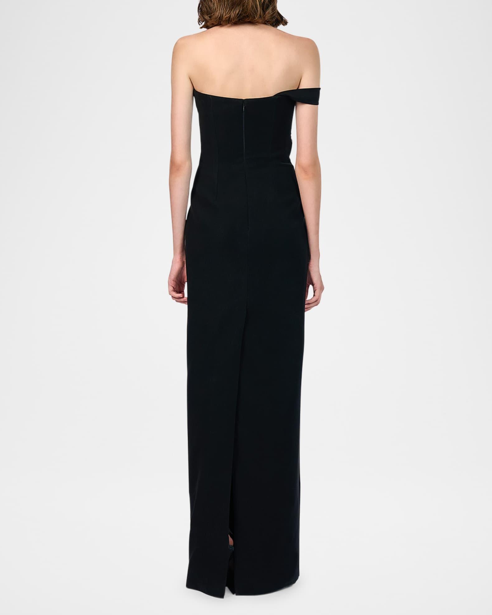 Petal Off-The-Shoulder Column Gown Product Image