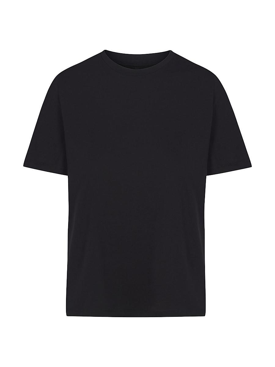 Cotton And Wool Crew-Neck Top in Navy Product Image