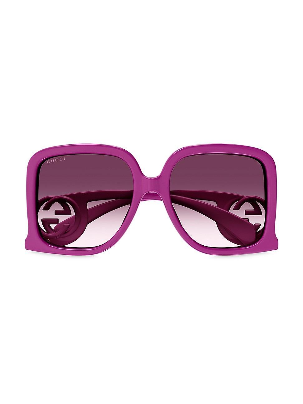 Womens 58MM Rectangular Sunglasses Product Image