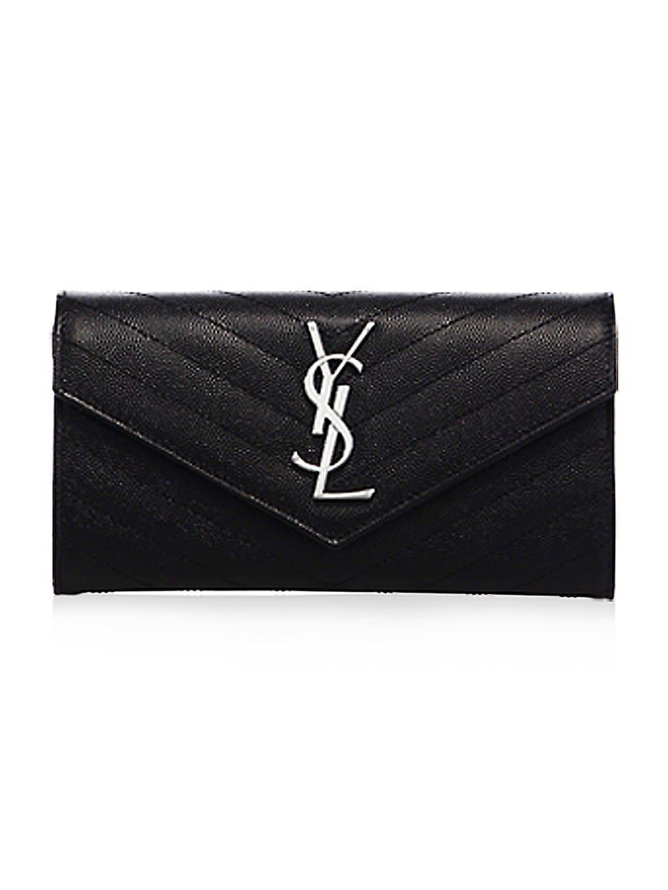 Womens Cassandre Matelasse Large Flap Wallet in Grain De Poudre Embossed Leather Product Image