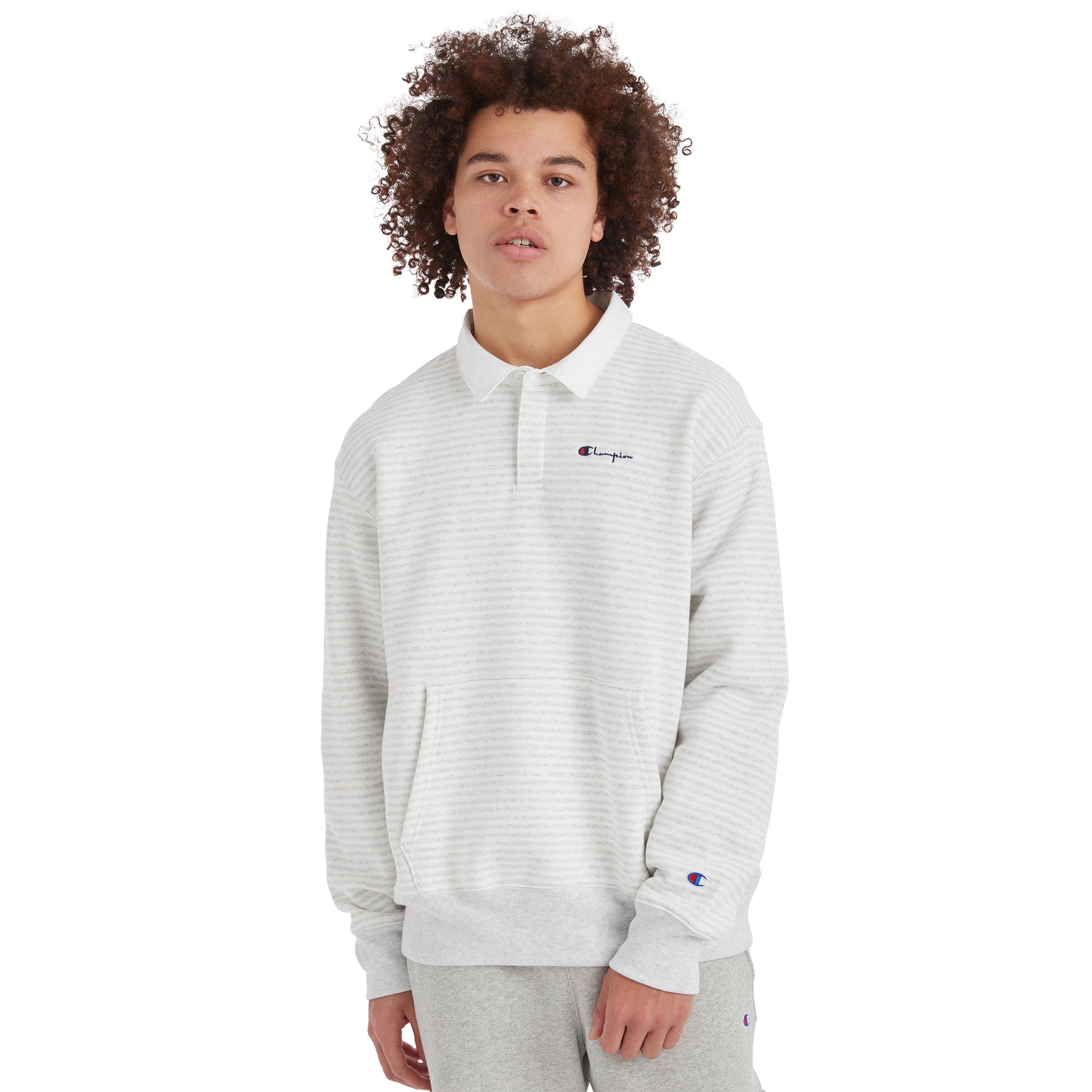 Mens Champion Reverse Weave Rugby Sweatshirt Black M Product Image