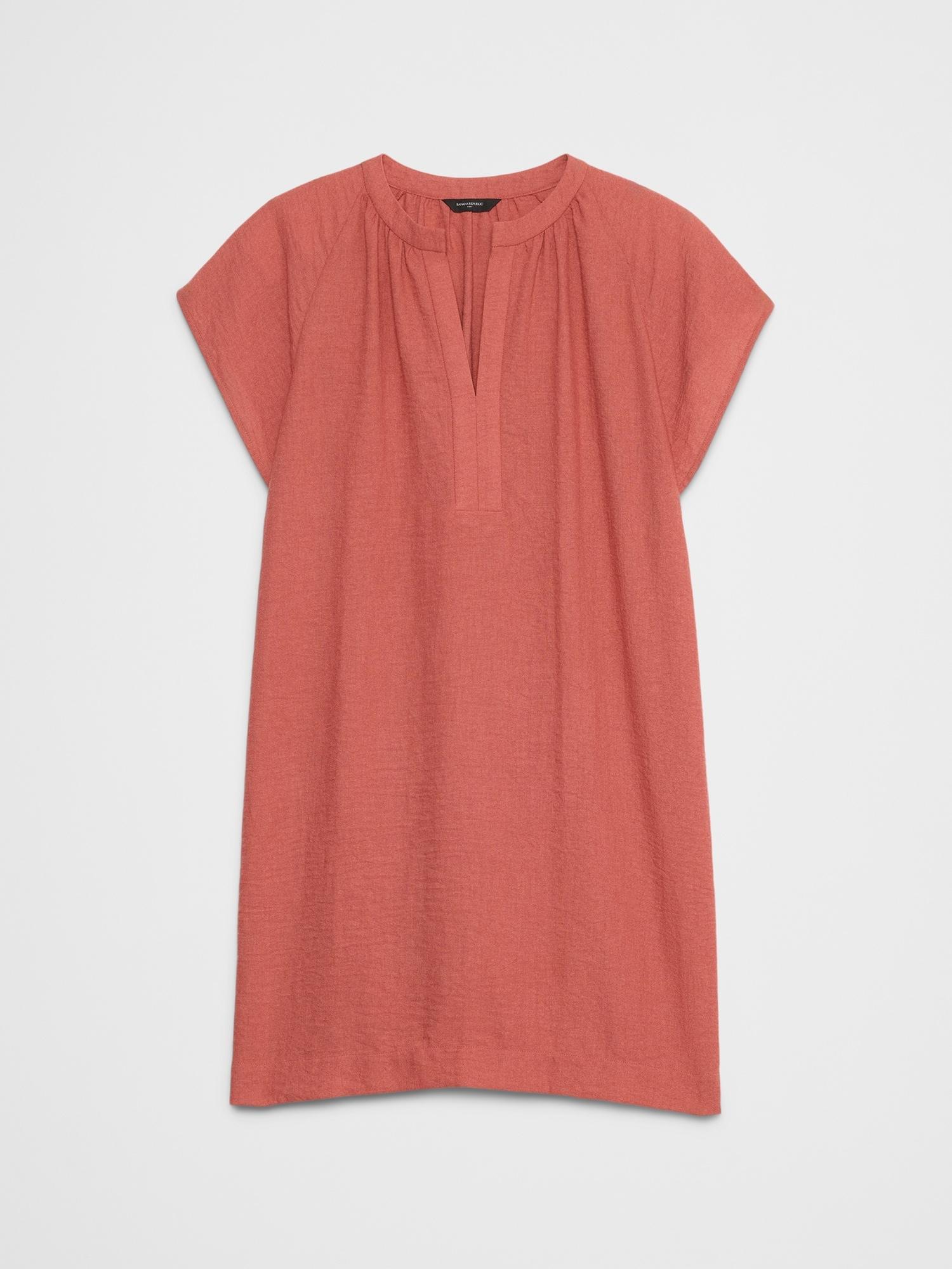 Gathered-Neck Mini Dress Product Image
