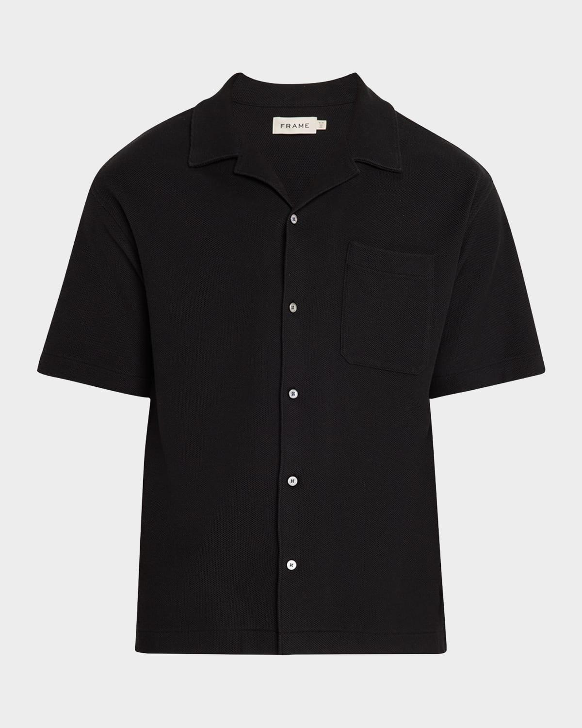 Mens Relaxed Jacquard Camp Shirt Product Image