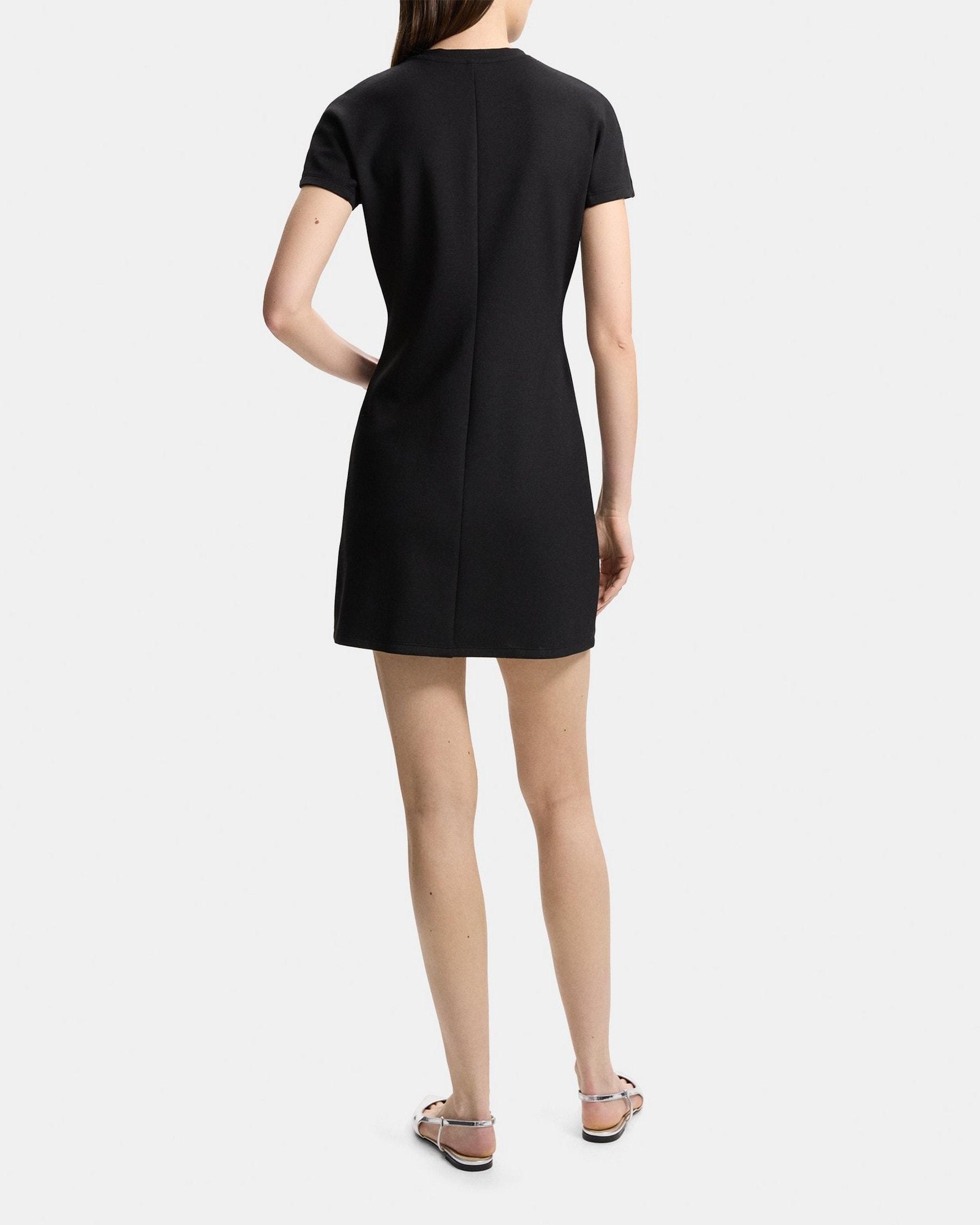 Dolman Sleeve Mini Dress in Double-Knit Jersey Product Image
