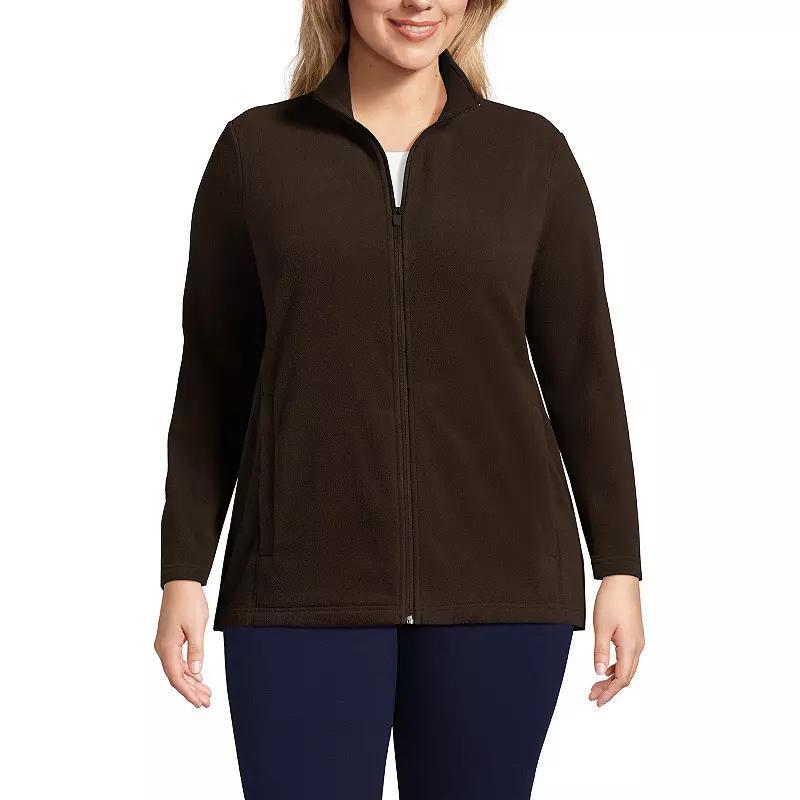 Plus Size Lands' End Full Zip Fleece Jacket, Women's, Size: 2XL, Rich Red Product Image