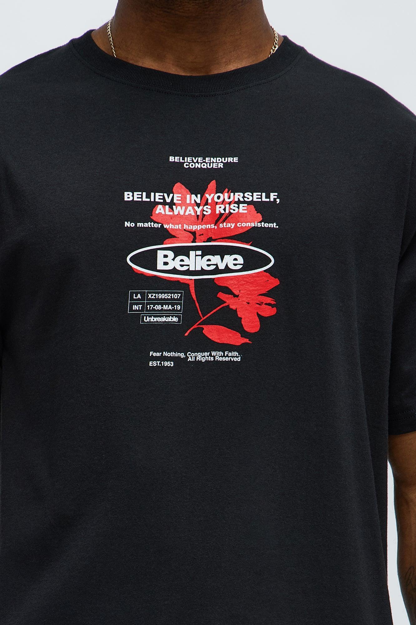 Believe Keep Going Short Sleeve Tee - Black Product Image