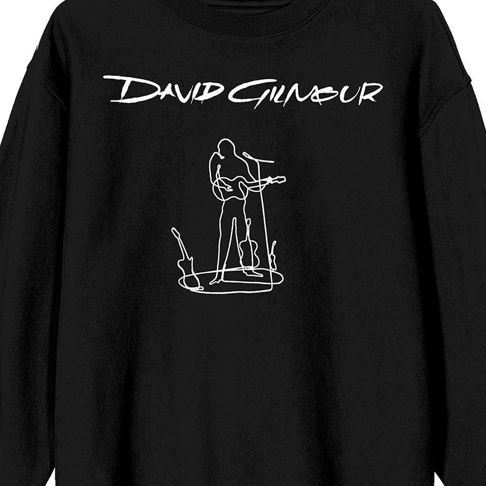 Men's David Gilmour Guitar Player Long Sleeve Graphic Tee, Size: Large, Black Product Image