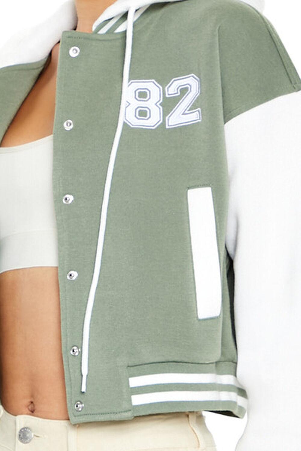 Hooded Letterman Bomber Jacket | Forever 21 Product Image